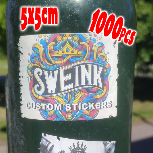 1000pcs Custom stickers * Eggshell