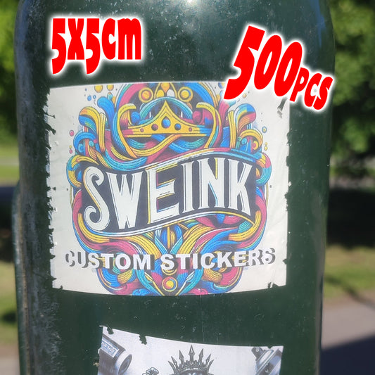 500pcs Custom stickers * Eggshell