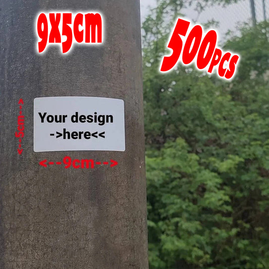 500pcs Custom stickers * Hard 2 peel