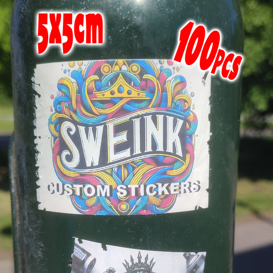 100pcs Custom stickers * Eggshell