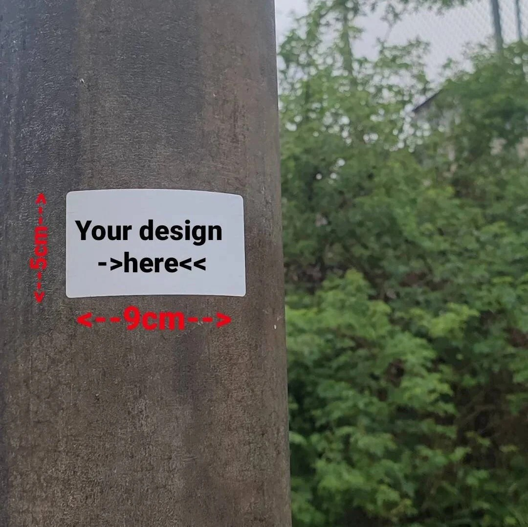 500pcs Custom stickers * Hard 2 peel