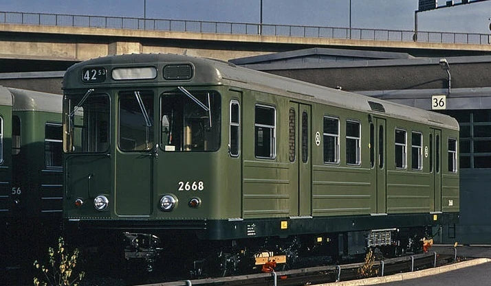 Stockholm C6 subway train in Stockholm, Sweden